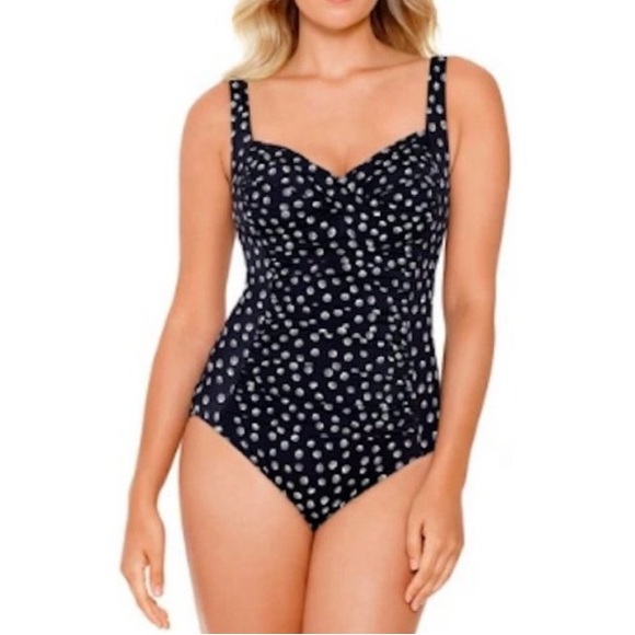 NWT Swim Solutions Waist Minimizing Swimsuit Size 10 - Picture 1 of 11